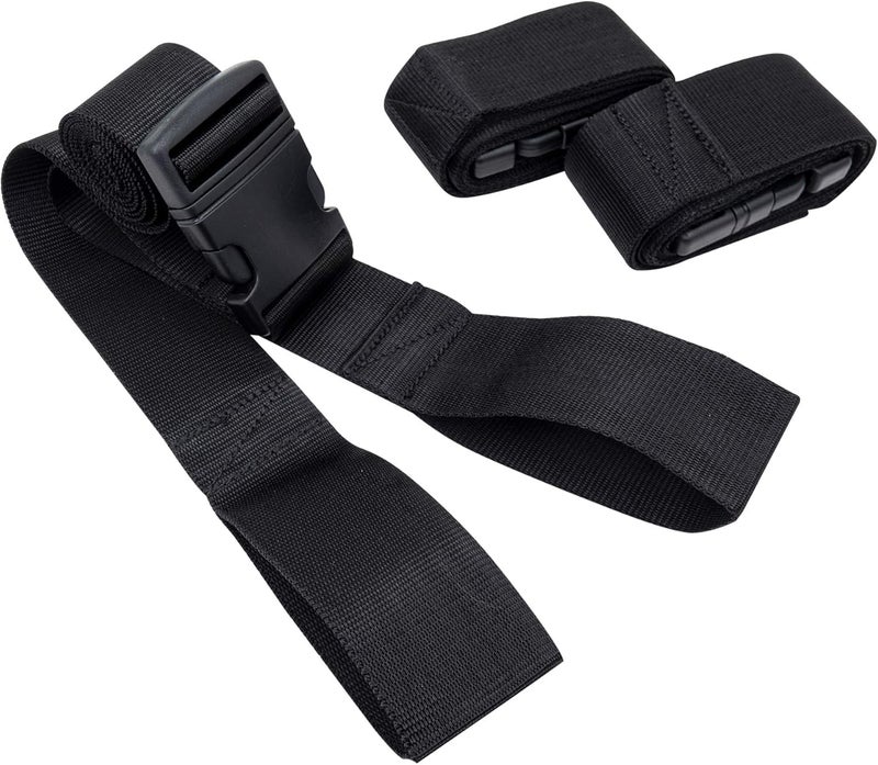 LINE2design Backboard Spine Board Straps - 5" Disposable Securing Straps with Loop Ends - Emergency Medical Board Adjustable Strap with Plastic Quick Safety Straps Release Buckle - Black - Pack of 3 - Image 2